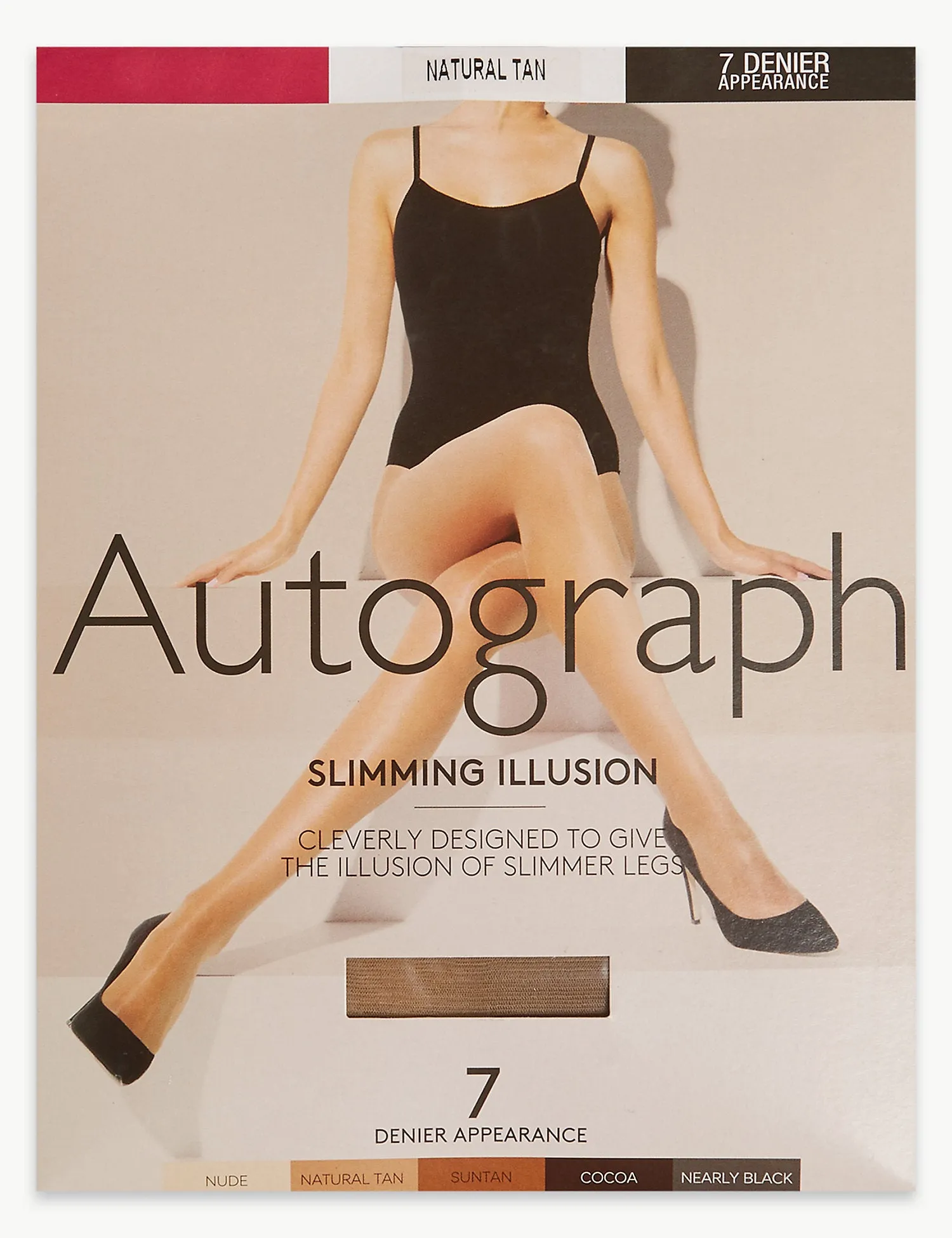 Sleek 7 Denier Illusion Sheer Tights for Slimming Effect