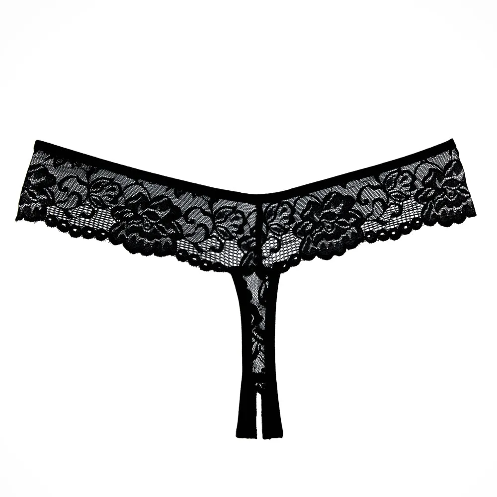 Allure Adore Chiqui Love Crotchless Lace Thong