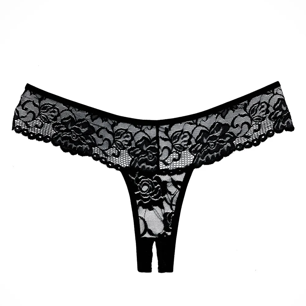 Allure Adore Chiqui Love Crotchless Lace Thong