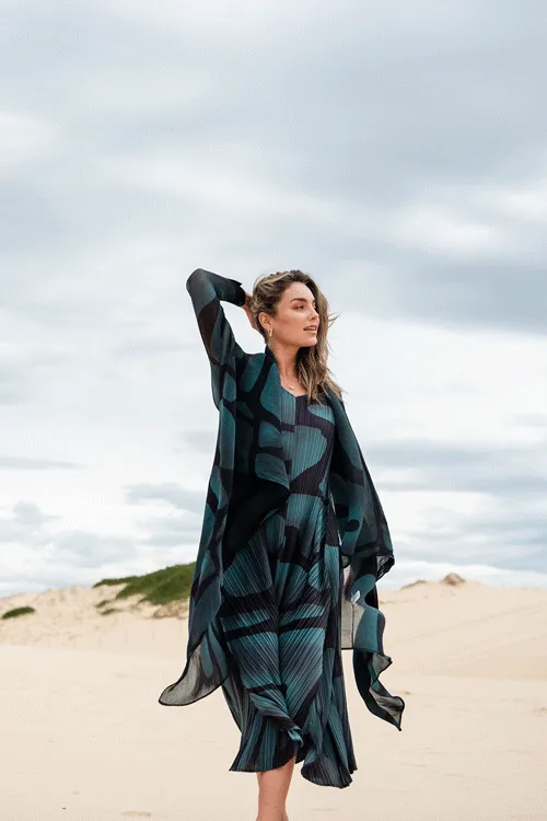 Alquema - AD1072L-GT Long Estrellla Dress