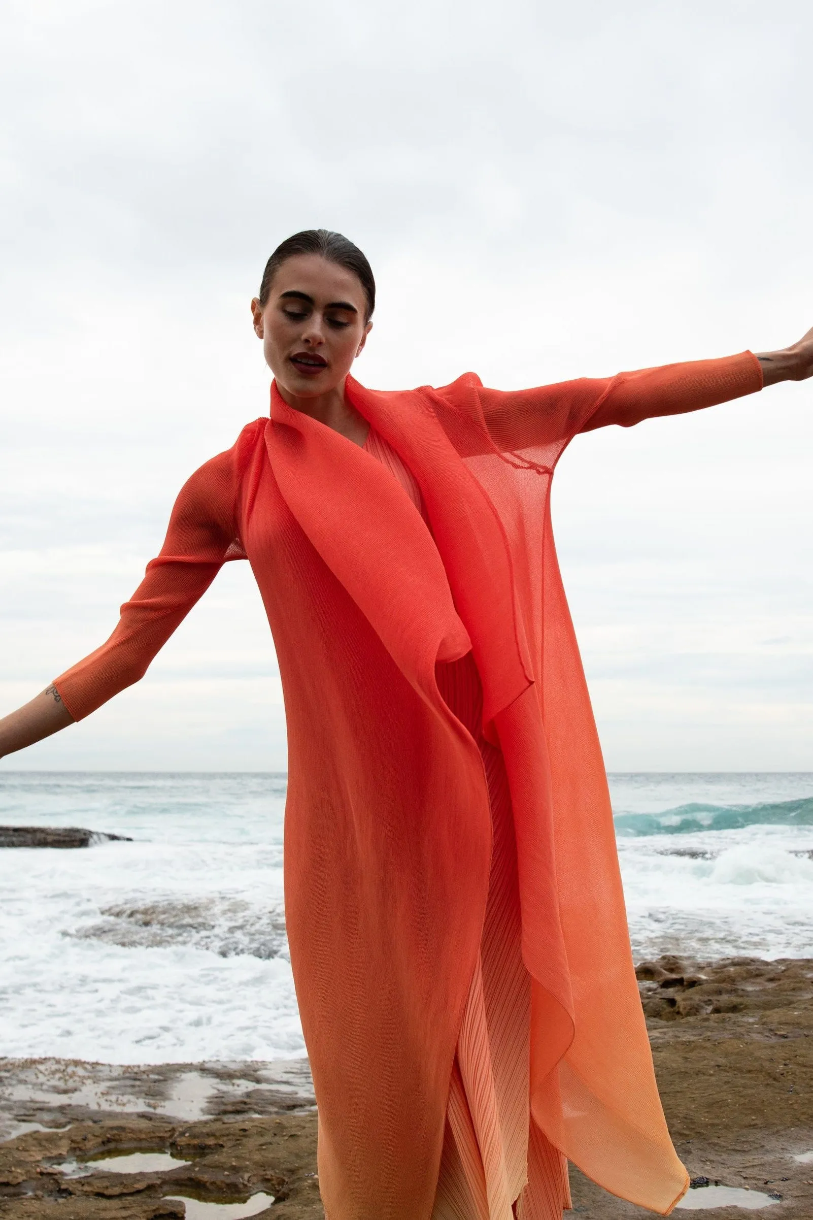 Alquema - AD1072L-PL Long Estrella Dress