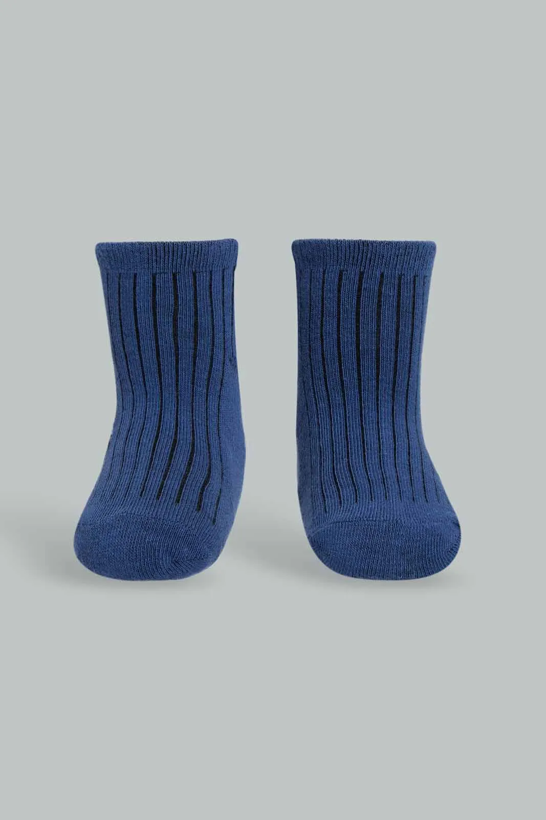 Assorted Textured Ankle Socks For Baby Boys (Pack of 4)