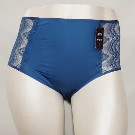 Ava & Viv High Waist Bonded Briefs with Lace 3X Deep Teal