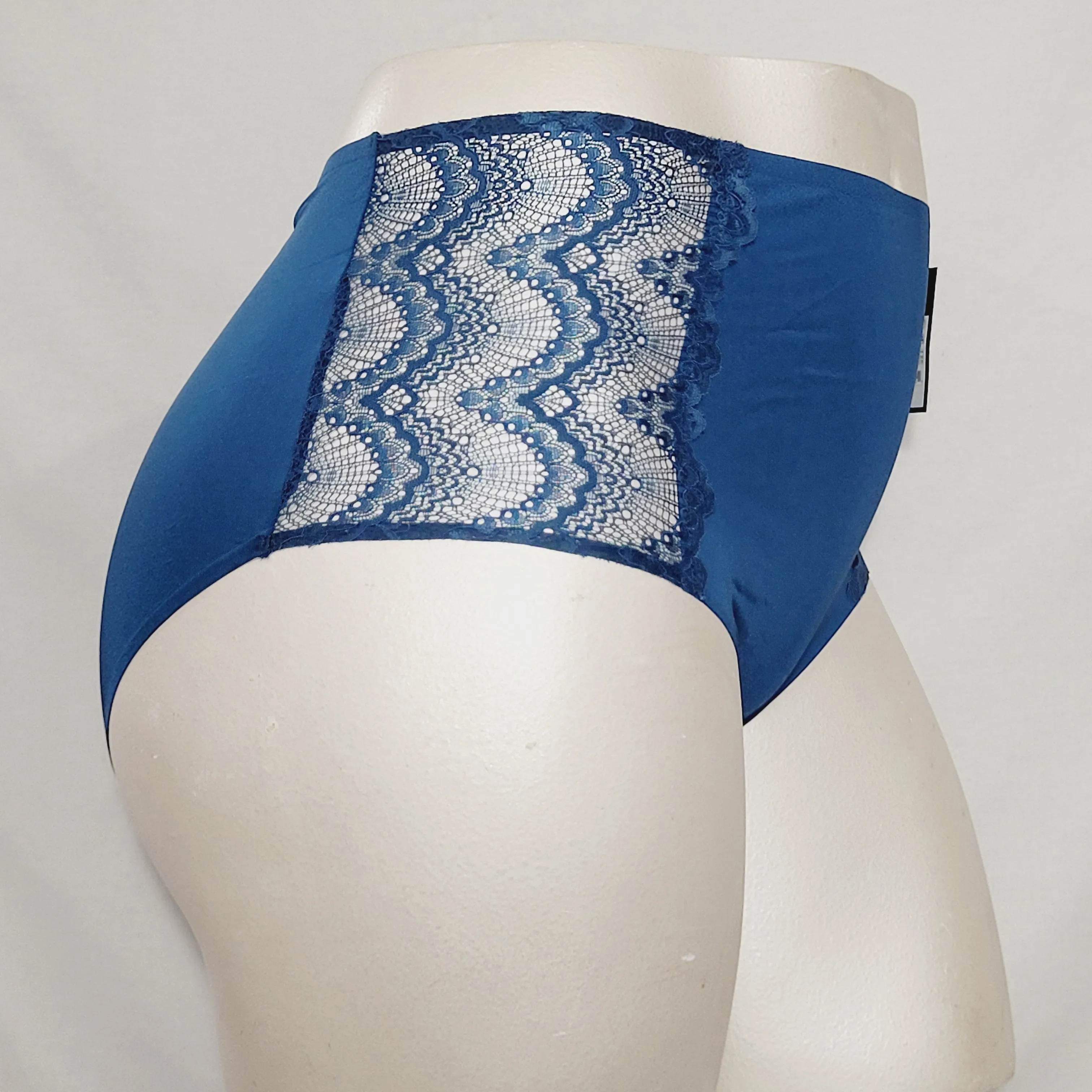 Ava & Viv High Waist Bonded Briefs with Lace 3X Deep Teal
