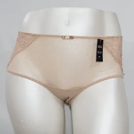 Ava & Viv Plus Size Semi Sheer Lace Hipster 3X Honey Beige
