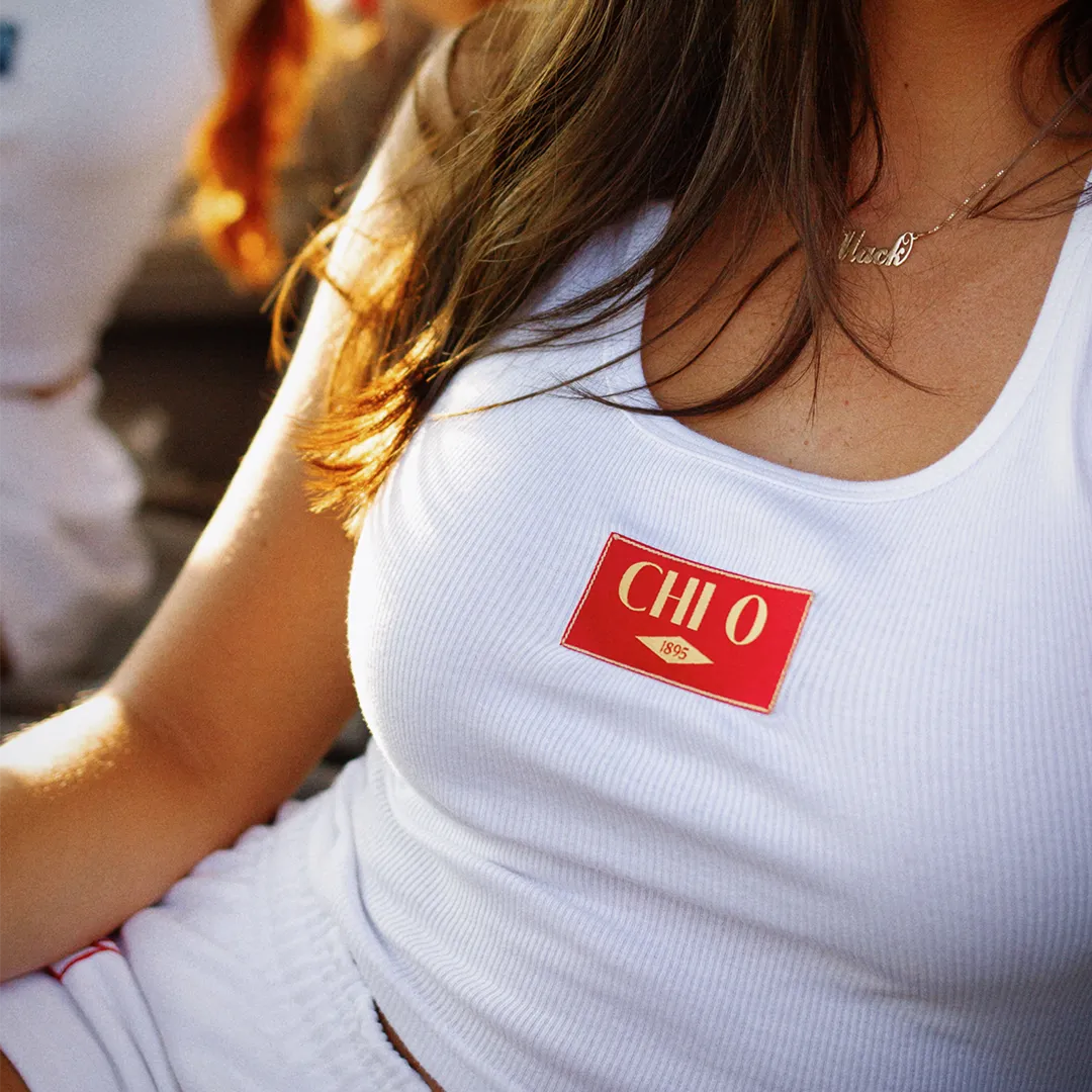 B-Greek - Back to School - Chi Omega Patch Tank