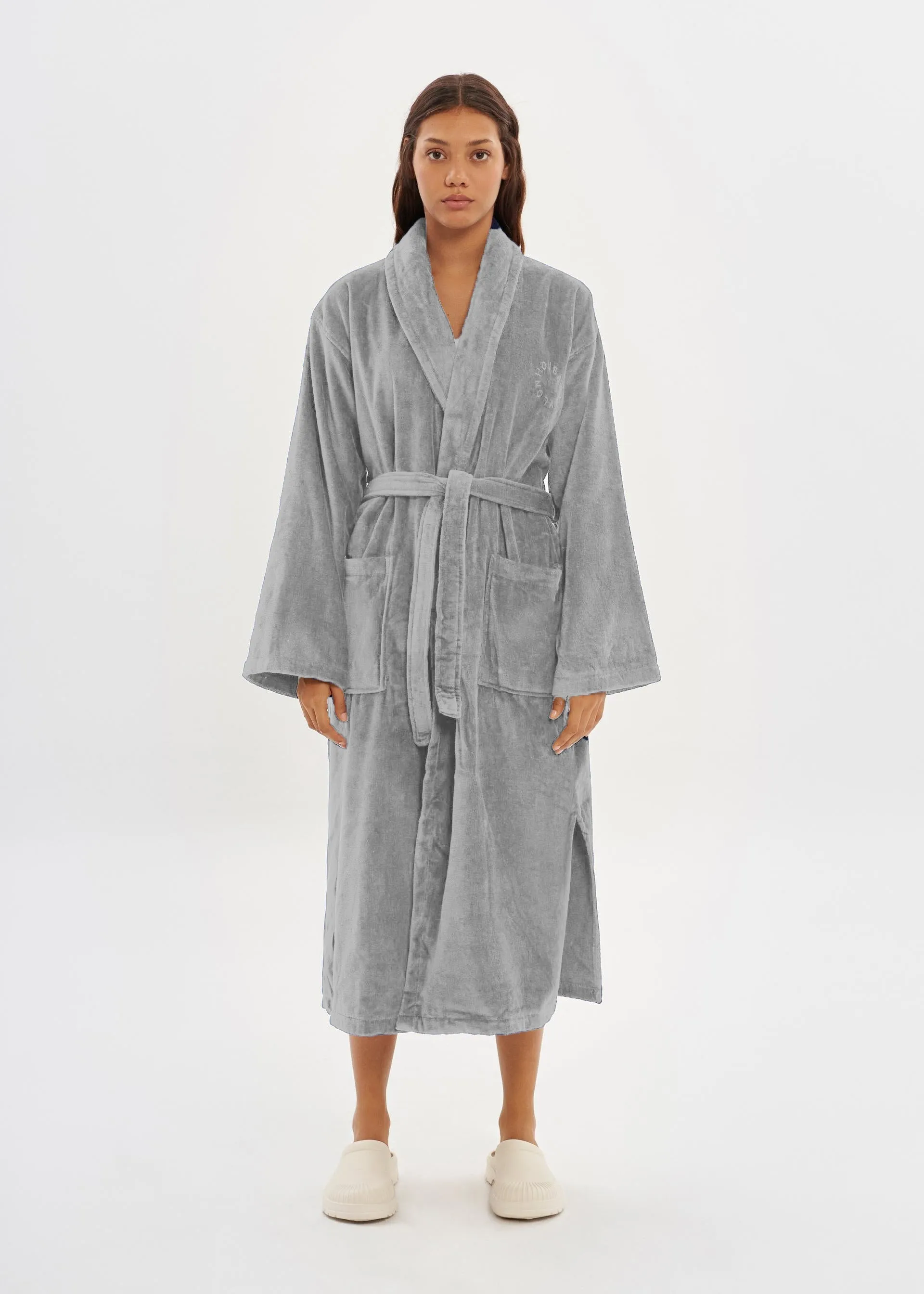 BATHROBE | VELOUR GREY