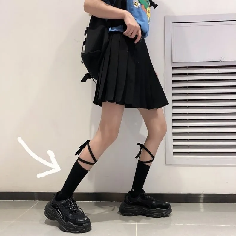 BerriesJam - 2024 Summer JK Mid-barrel  College Style Strap Socks