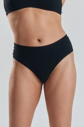 Birch organic-cotton Brazilian briefs - Volcanic Black