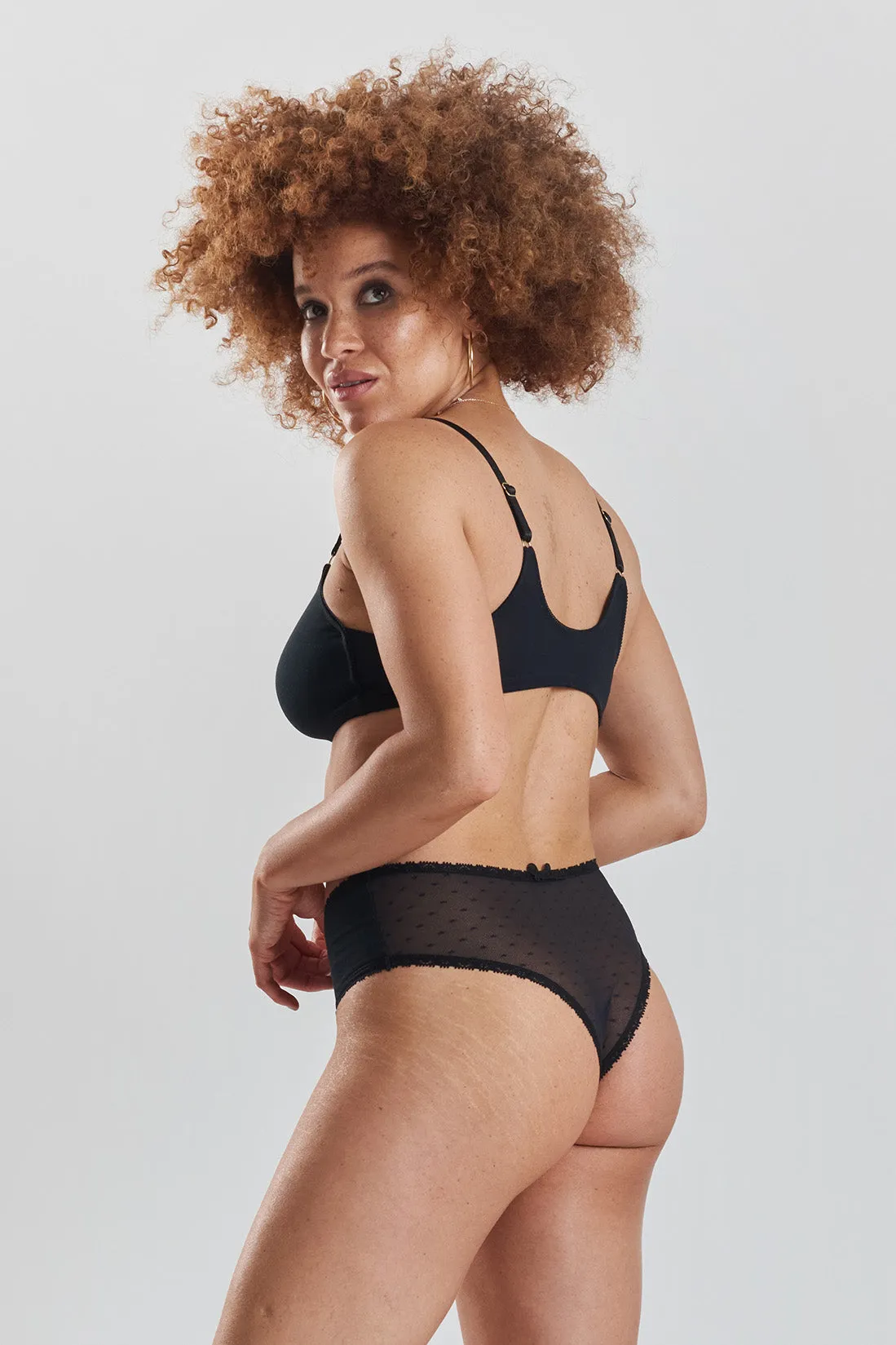 Birch organic-cotton Brazilian briefs - Volcanic Black