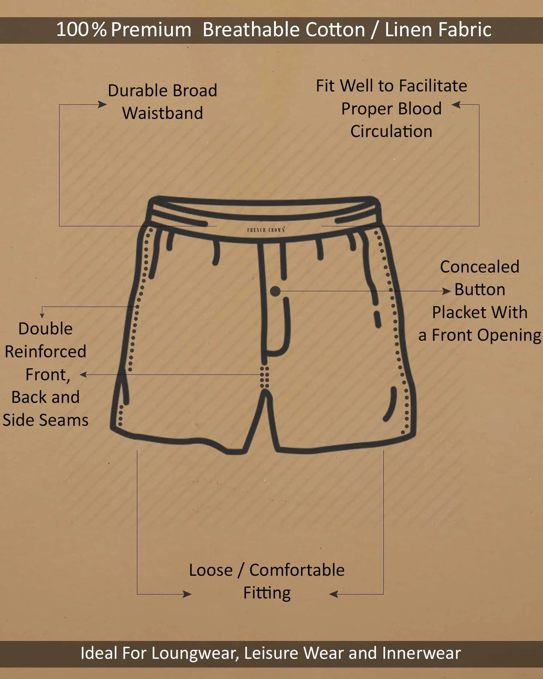 Black Cotton and White Premium Linen Boxers