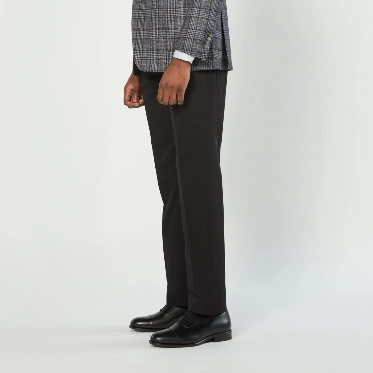 Black Cotton Dress Trouser with Side Adjusters