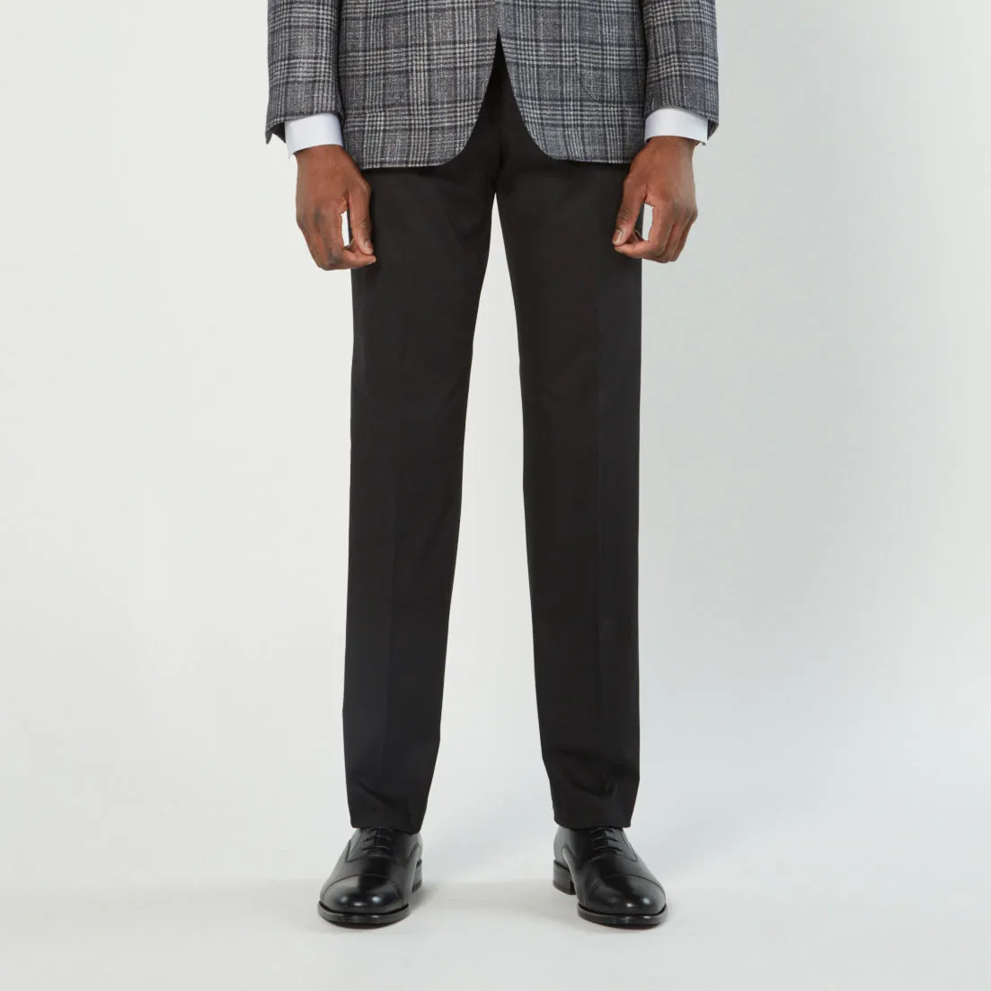 Black Cotton Dress Trouser with Side Adjusters