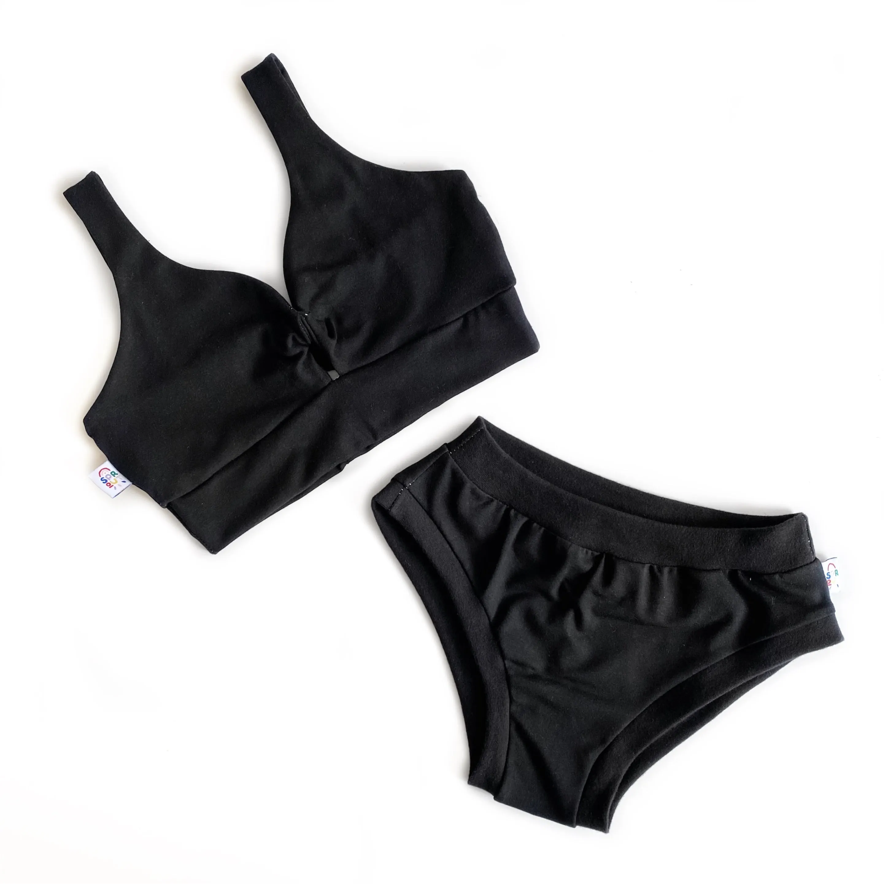 Black Twist Front Bra