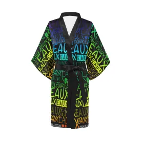BLACK/RAINBEAUX KIMONO