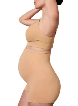 BLANQI Seamless Maternity Over Belly Support Boyshorts - Nude