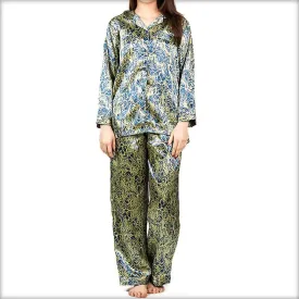 Blue & Yellow Printed Pajama Set Nightwear
