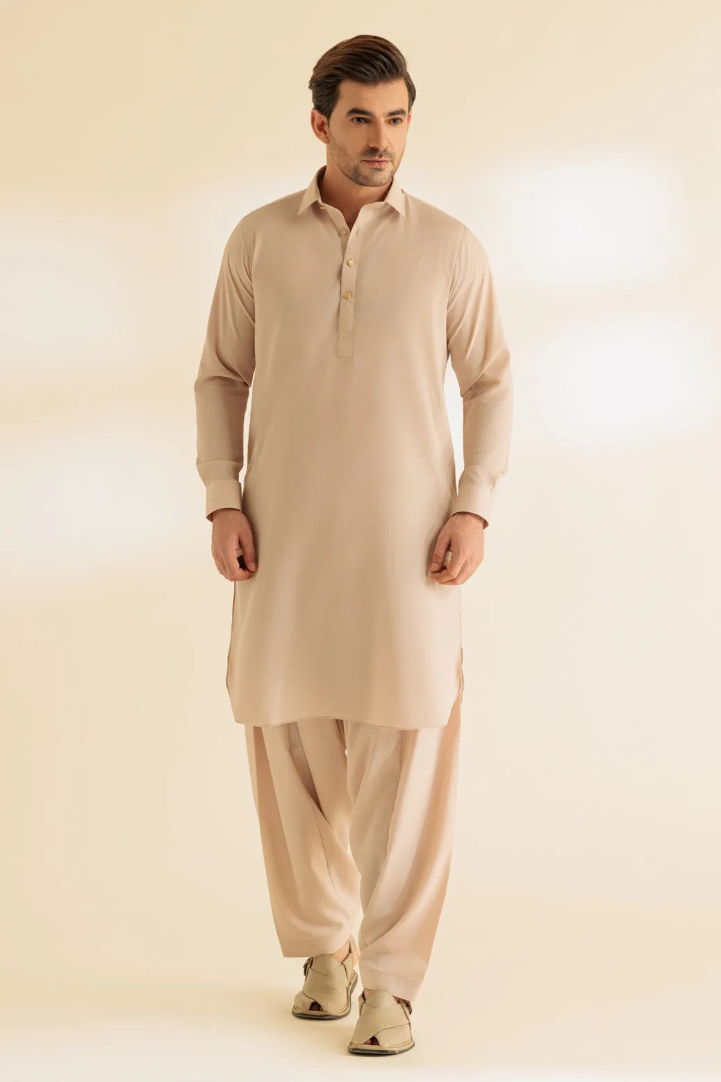 BROWN-COTTON-SHALWAR SUIT - (GSSR24-005) BIN 49 M2