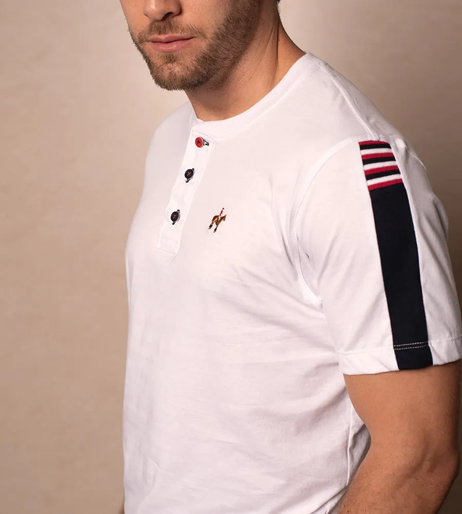 Camiseta Cuello Henley Blanco Ref. 147011223