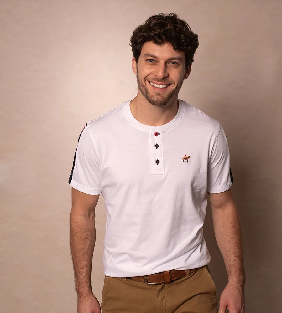 Camiseta Cuello Henley Blanco Ref. 147011223