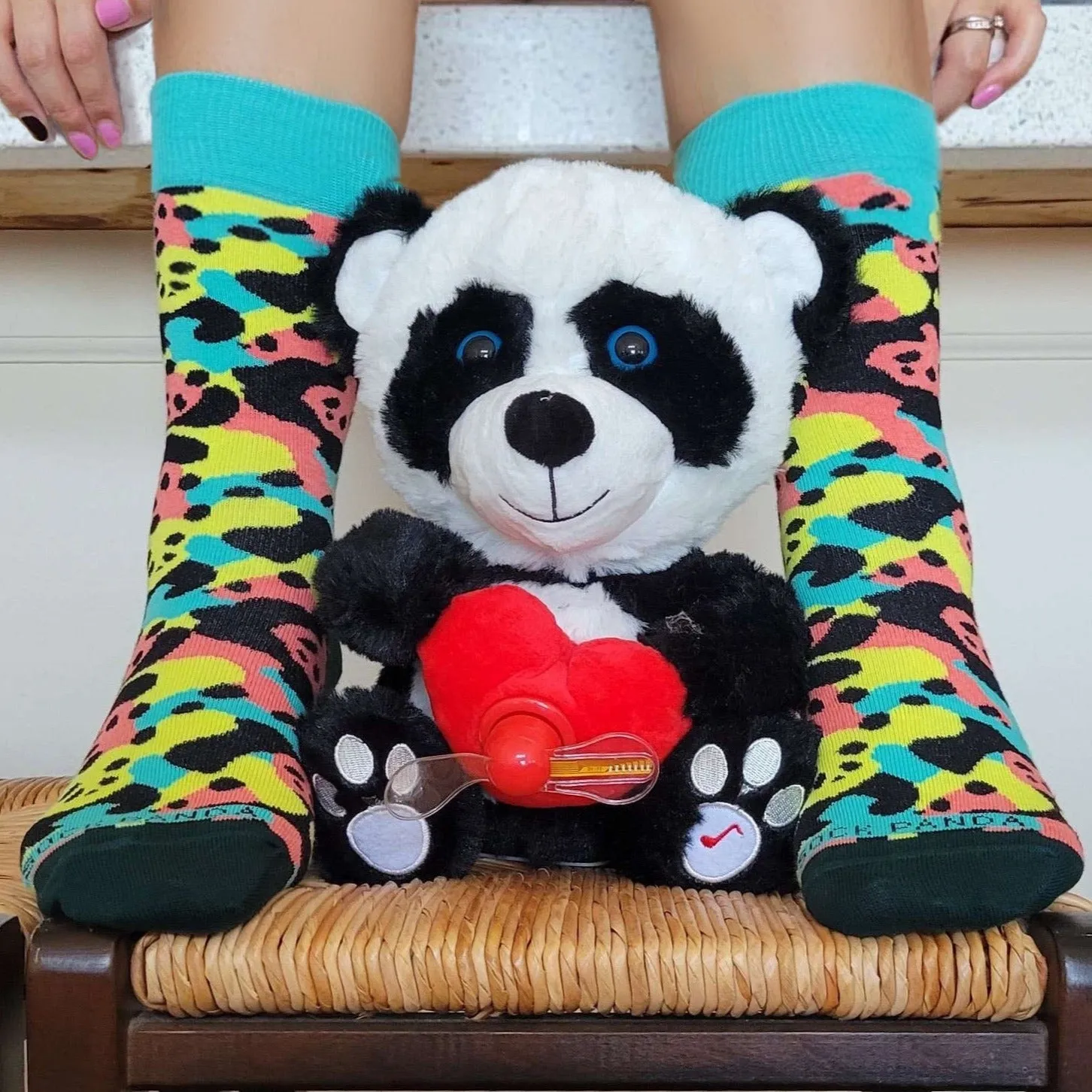 Camouflage Panda Socks from the Sock Panda (Adult Small -  Shoe Sizes 2-5)