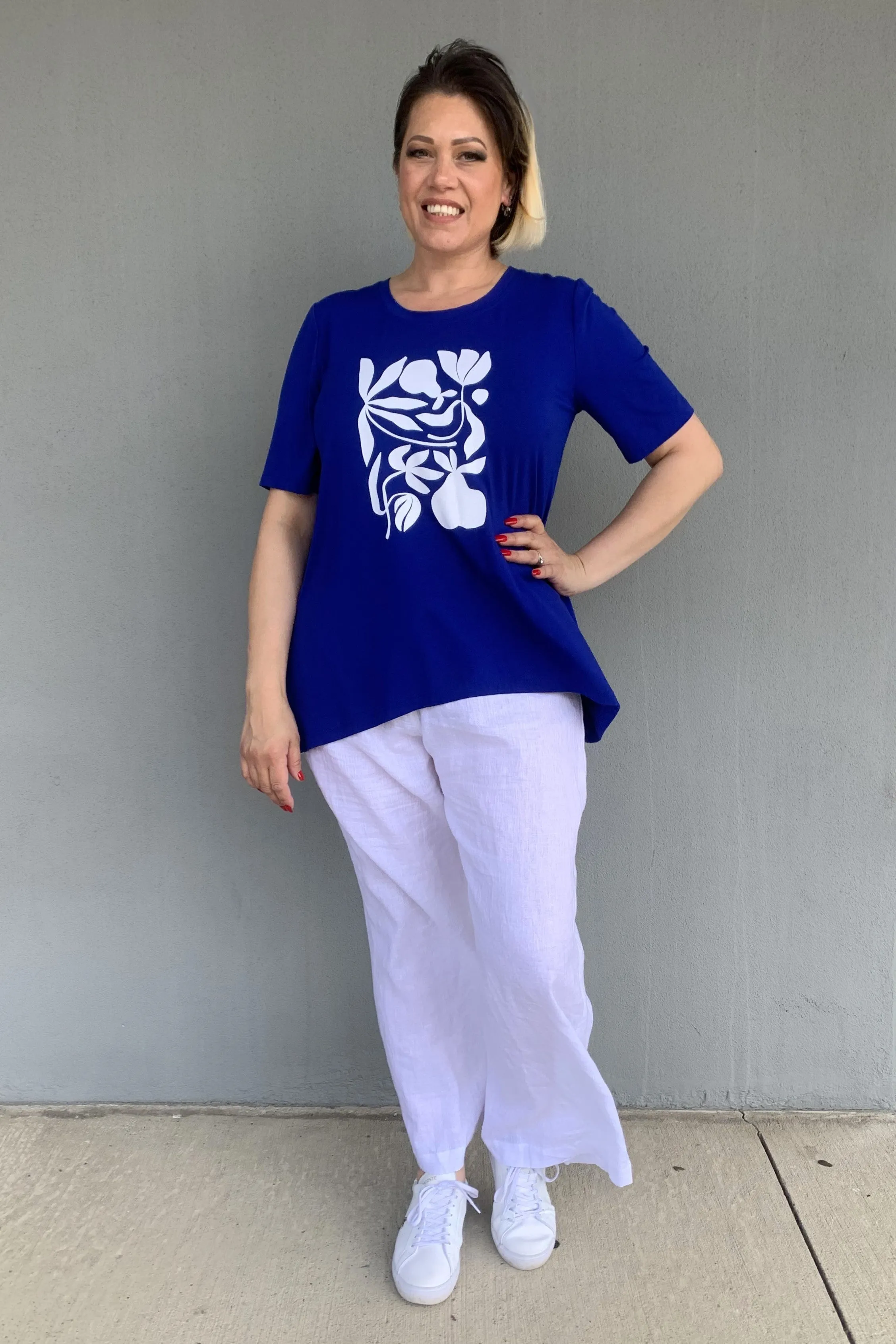 Cashews - TOP142/F3 Print Flare Tee with Matisse Print