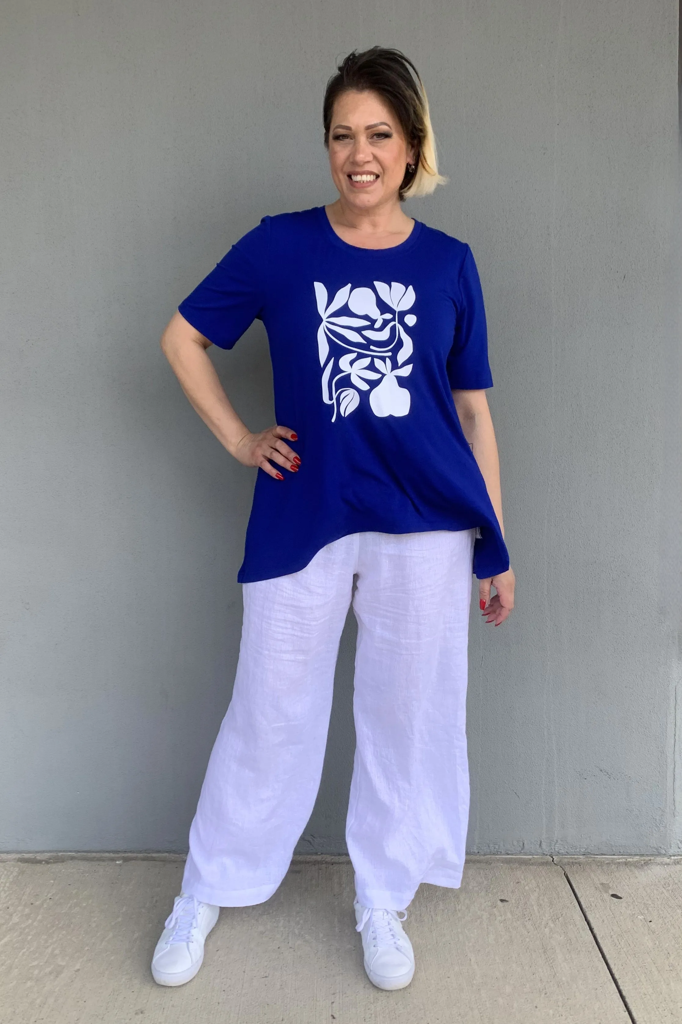 Cashews - TOP142/F3 Print Flare Tee with Matisse Print