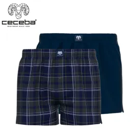 Cecebba Ontario Woven Boxer Shorts Navy