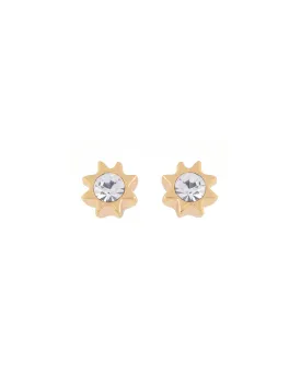 Celestar Celestrial Crystal Stud Earrings Gold