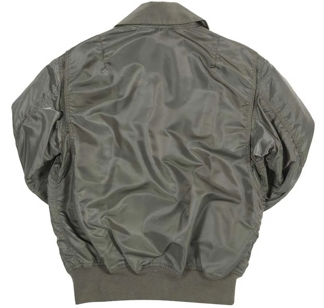 Optimized Title: Cockpit USA Mens US Navy Fighter Weapons Nylon Flight Jacket - Sage Green, Tactical Style, Premium Quality