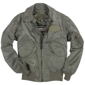 Optimized Title: Cockpit USA Mens US Navy Fighter Weapons Nylon Flight Jacket - Sage Green, Tactical Style, Premium Quality