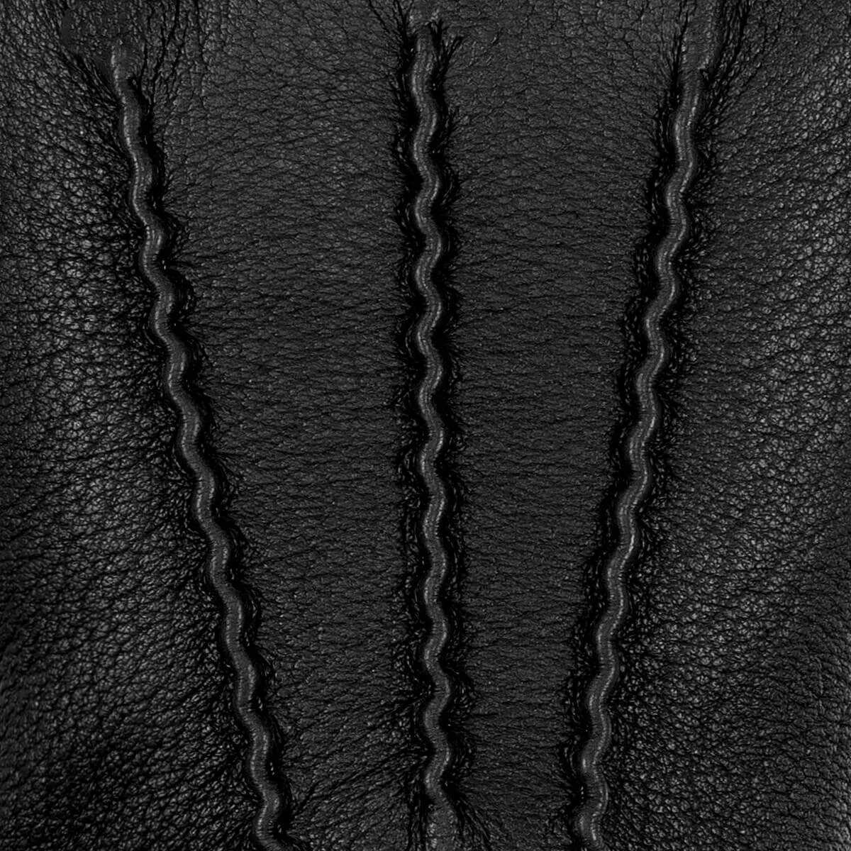 Columbus (black) – luxurious deerskin (American deerskin) leather gloves with warm wool lining