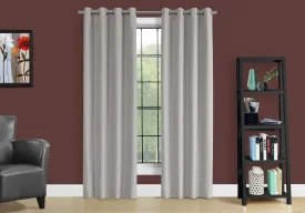 Curtain Panel - 2Pcs / 52"W X 84"H Silver Solid Blackout