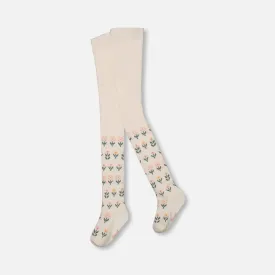 Deux Par Deux Tights - Edelweiss Off White