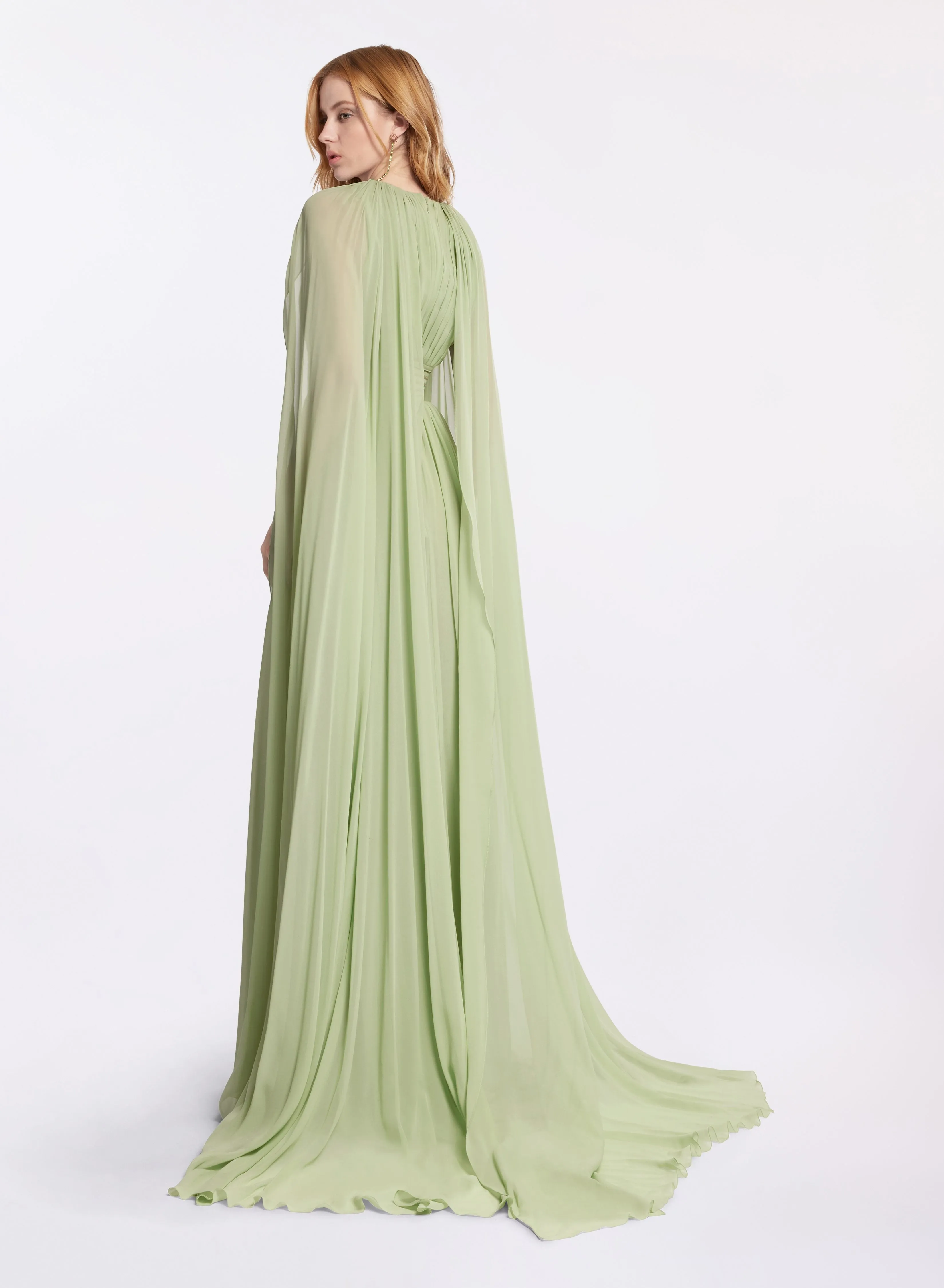 Draped Silk Dress
