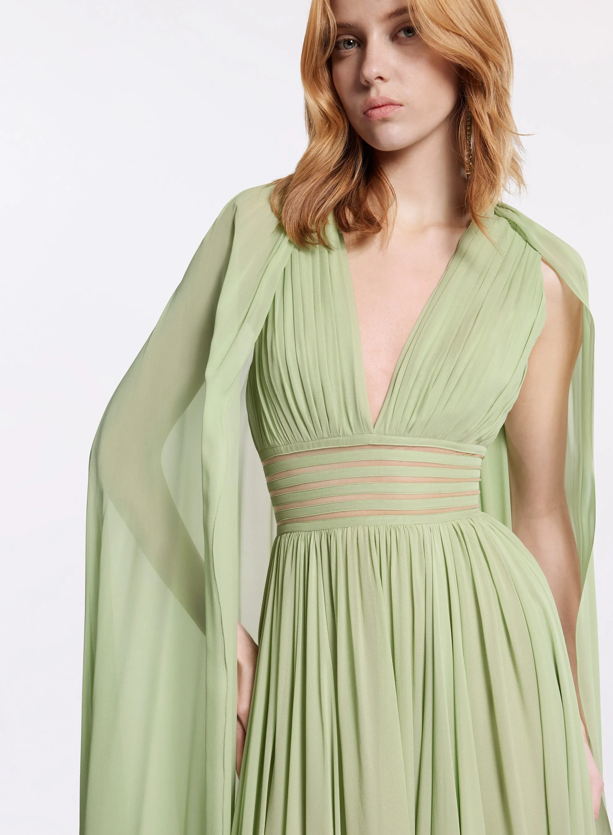 Draped Silk Dress