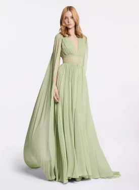 Draped Silk Dress