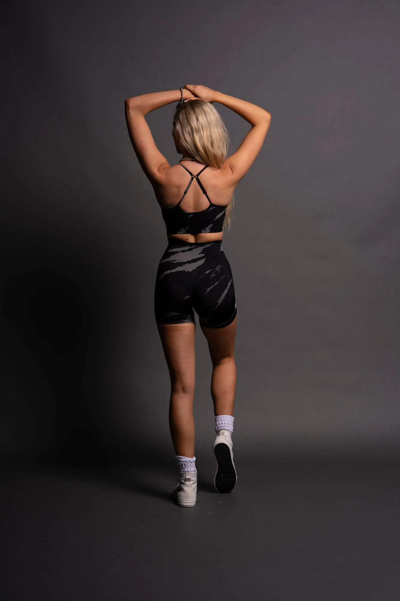 Dual Wolf "Everson Seamless" Sports Bra in Black Native Camo