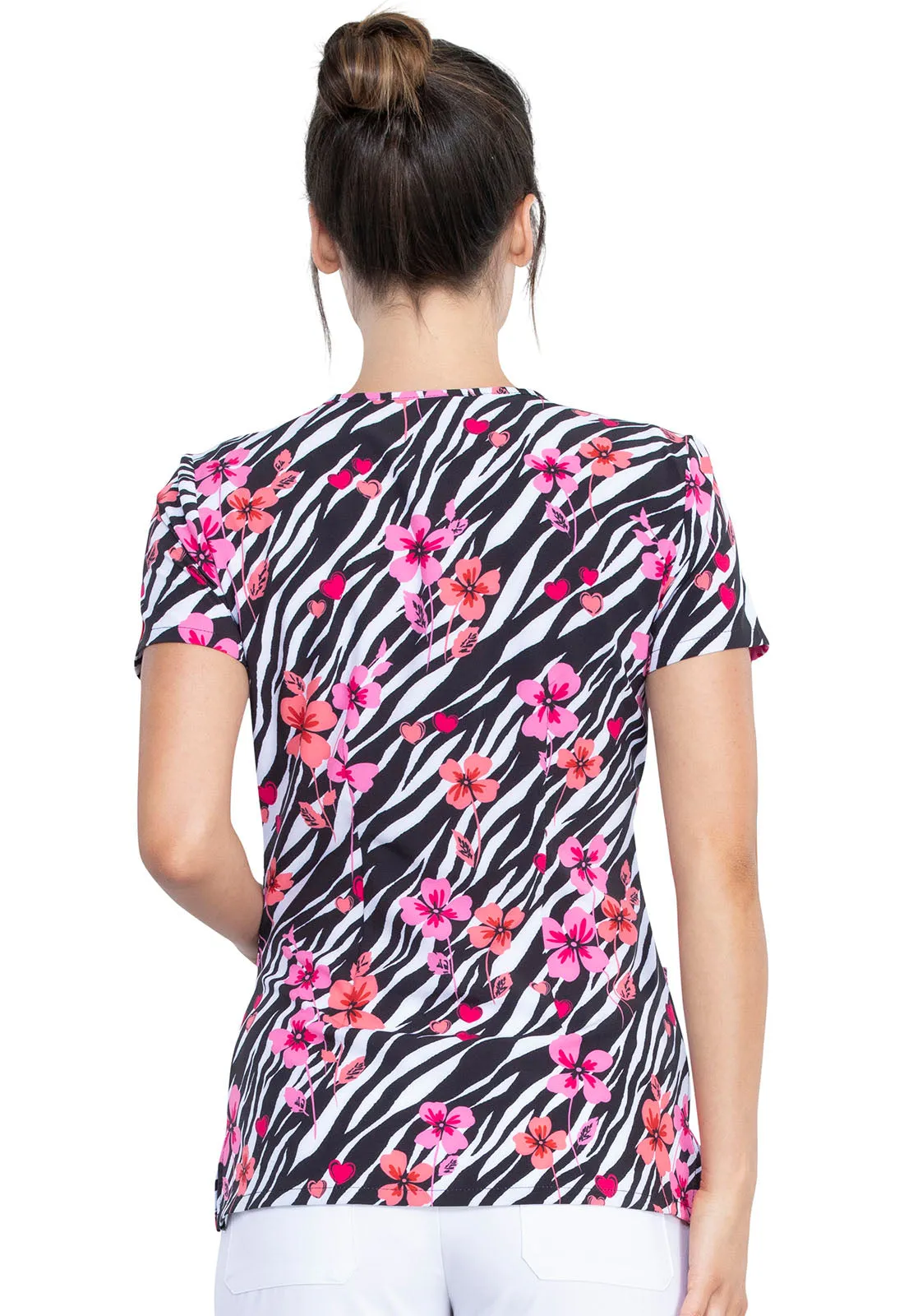 EDS Signature - Women's V-Neck Print Top