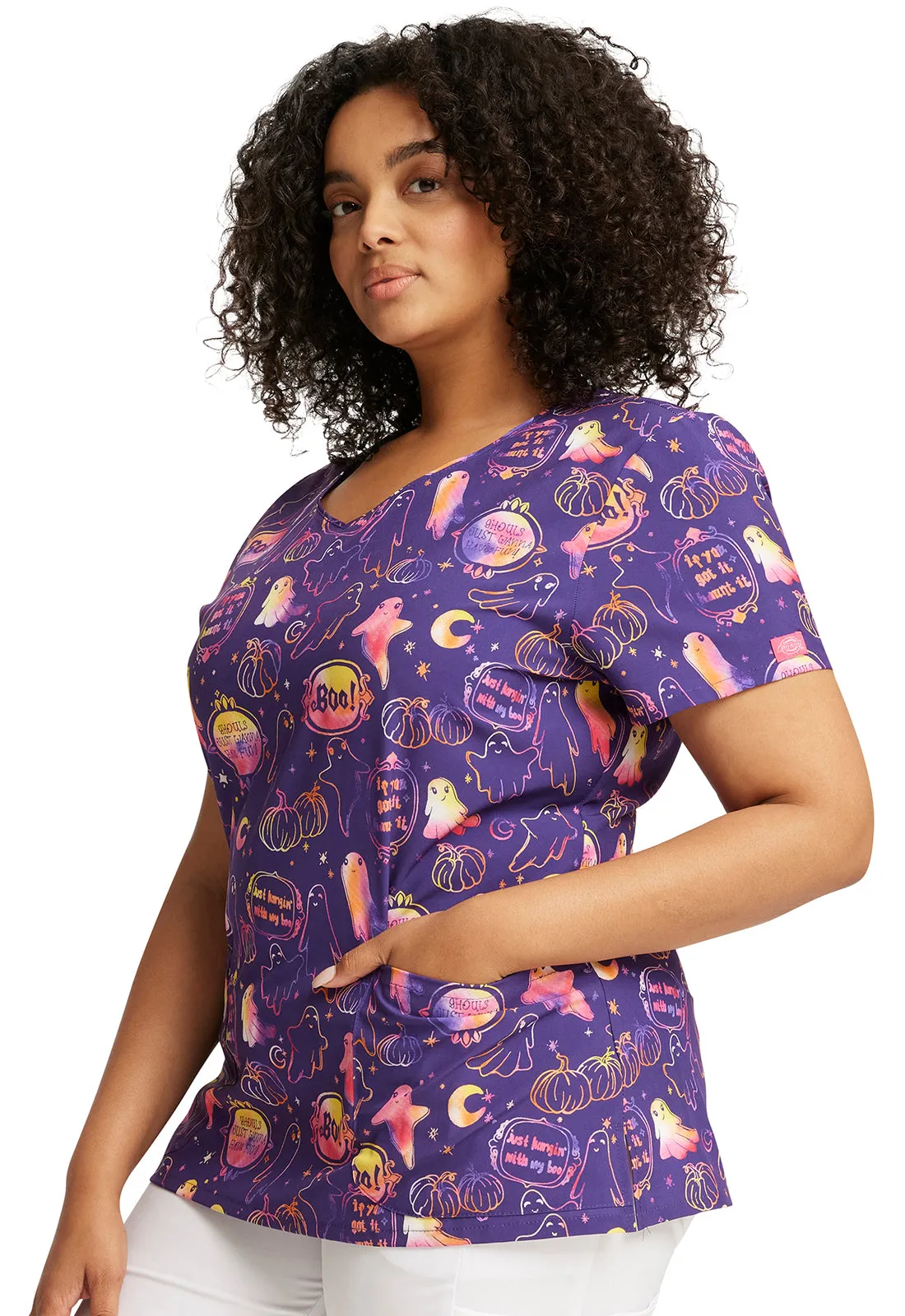 EDS Signature - Women's V-Neck Print Top