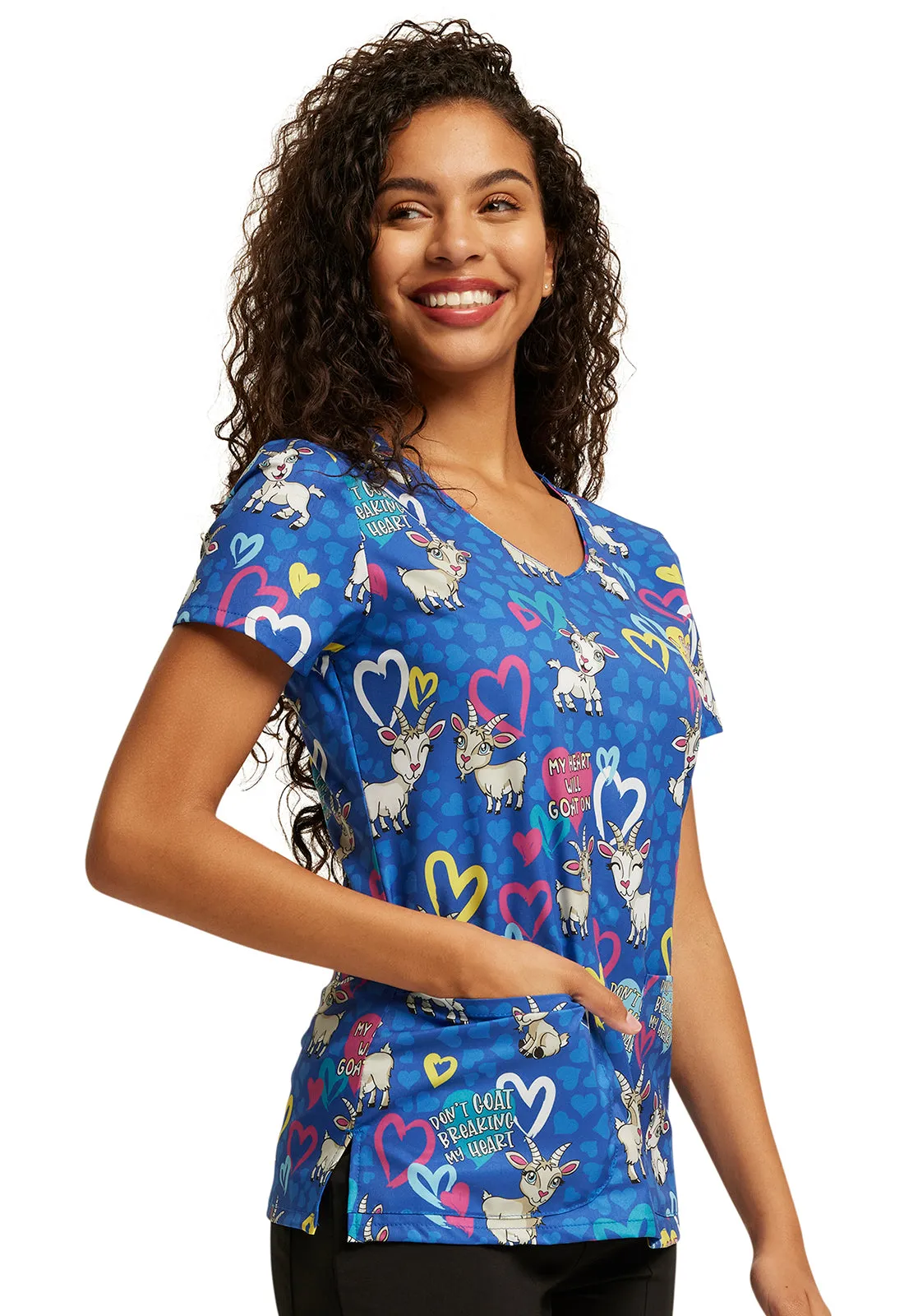 EDS Signature - Women's V-Neck Print Top