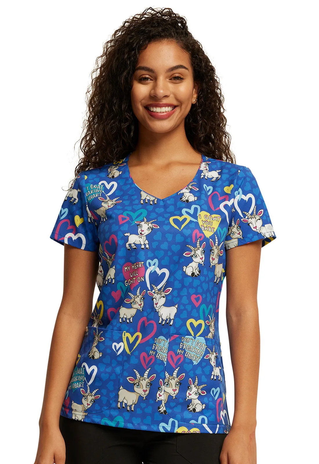 EDS Signature - Women's V-Neck Print Top