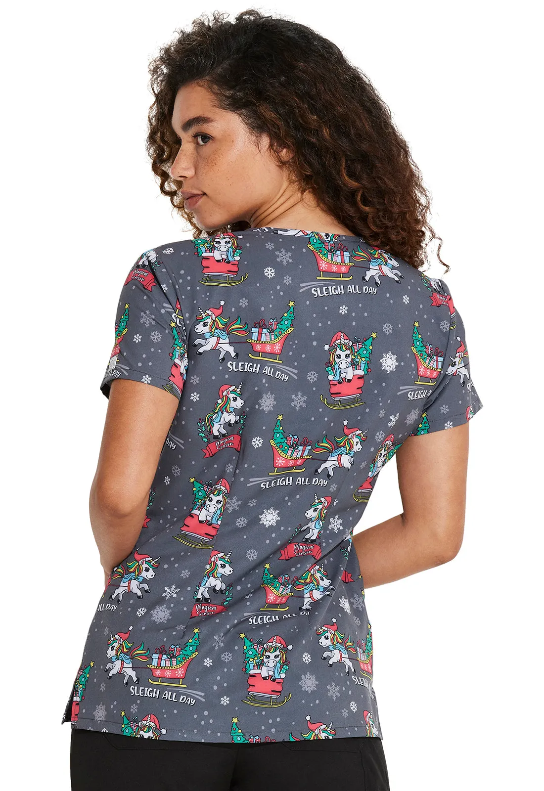 EDS Signature - Women's V-Neck Print Top