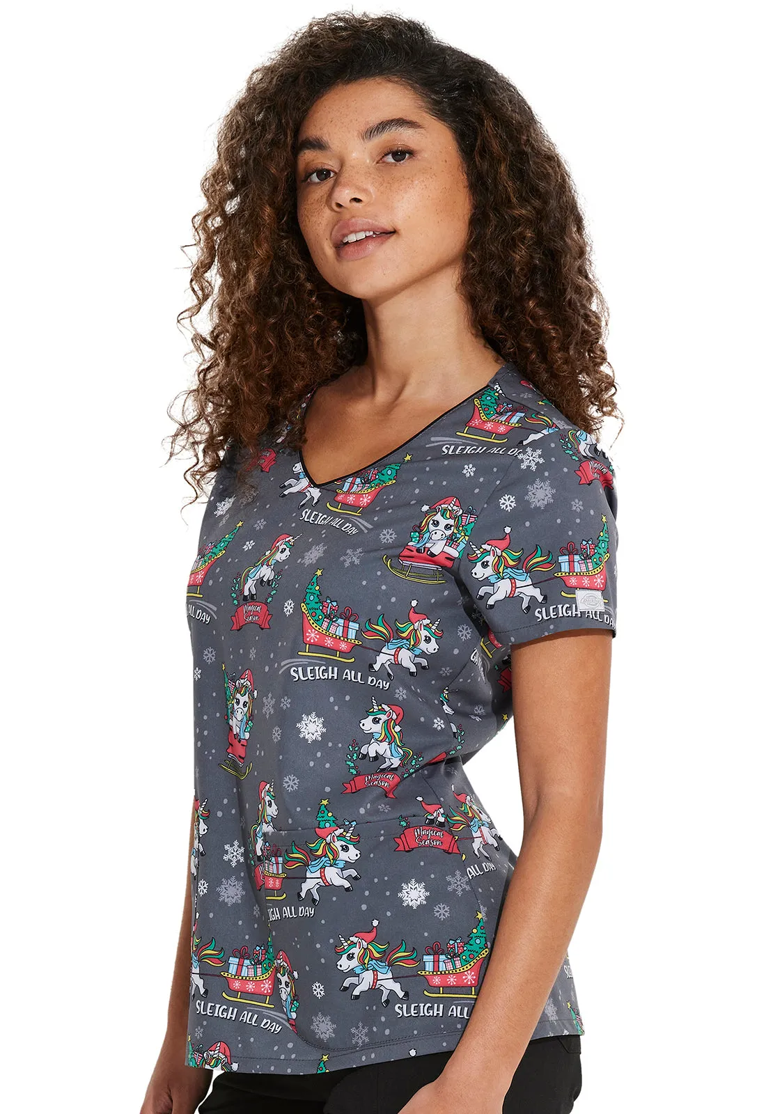 EDS Signature - Women's V-Neck Print Top