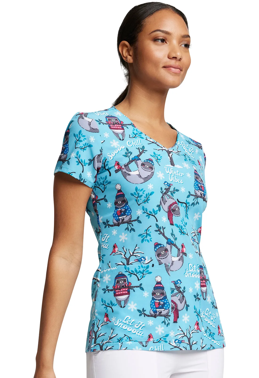 EDS Signature - Women's V-Neck Print Top