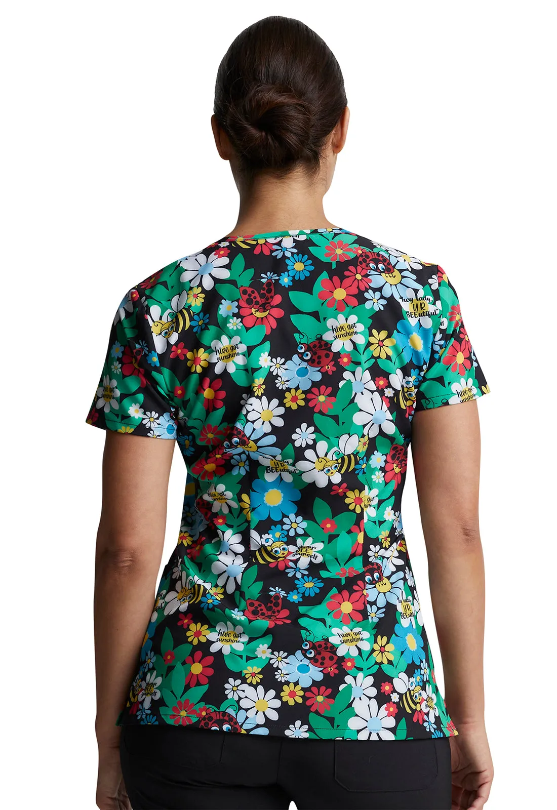 EDS Signature - Women's V-Neck Print Top