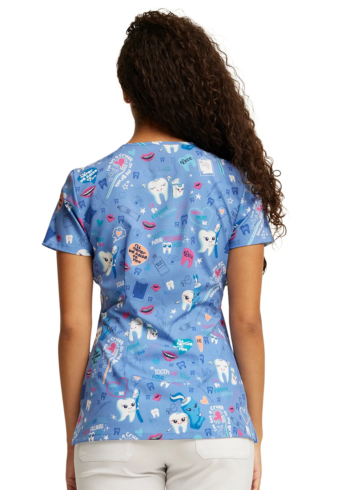 EDS Signature - Women's V-Neck Print Top