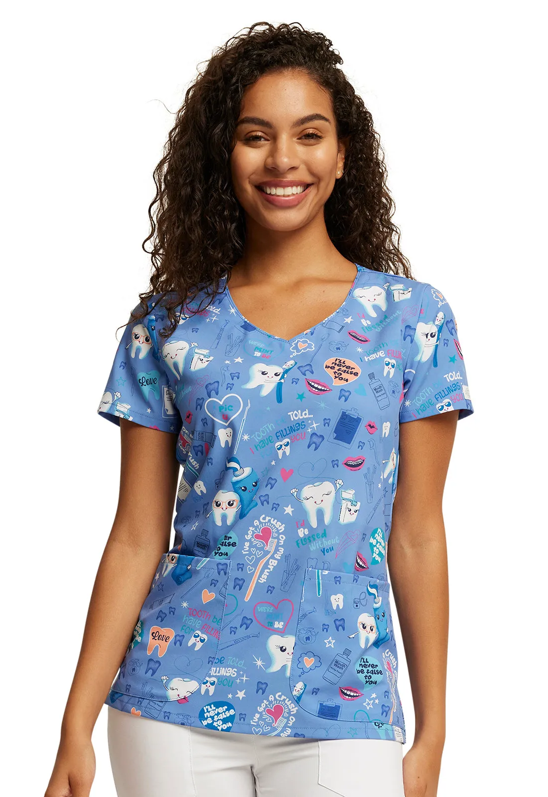 EDS Signature - Women's V-Neck Print Top
