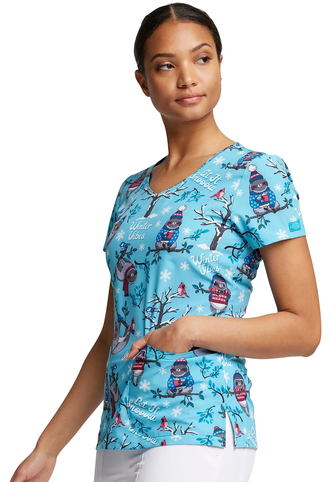 EDS Signature - Women's V-Neck Print Top