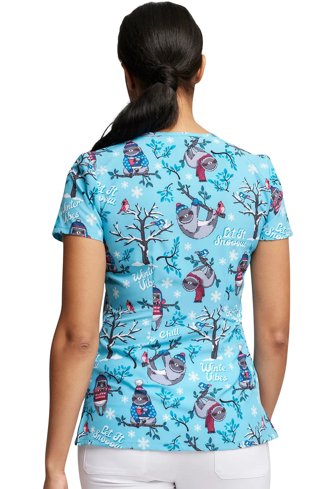EDS Signature - Women's V-Neck Print Top